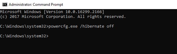cmd hibernate off