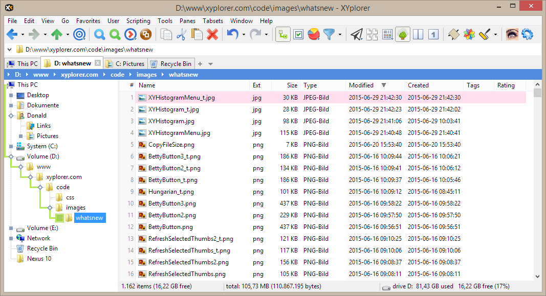 xyplorer interface