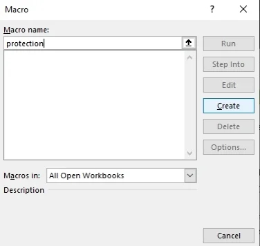 輸入您的 Macro 名稱