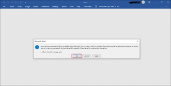 Microsoft Word 來鎖定 PDF 1