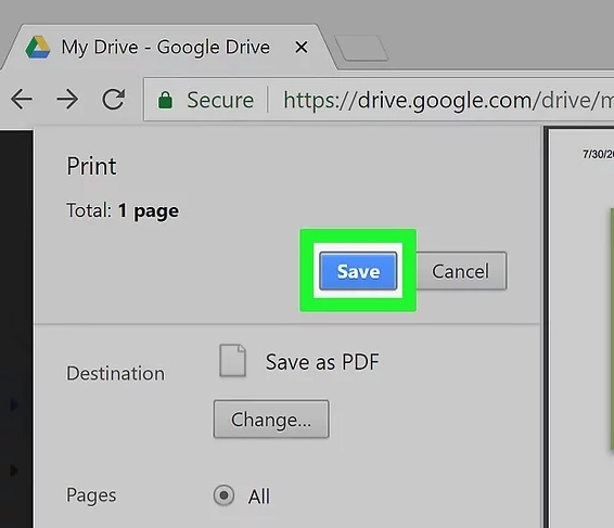save pdf file