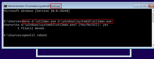 restore utiman