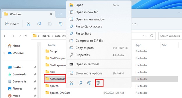 找到並刪除 SoftwareDistribution 資料夾